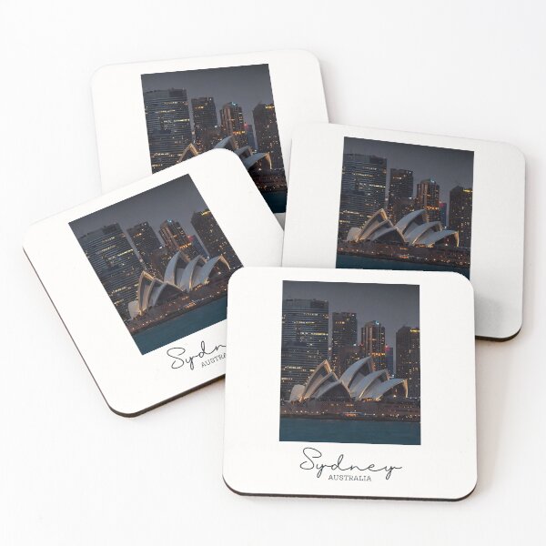 Item preview, Sydney Opera House Night Skyline - Vintage Souvenir designed and sold by twentytwo ART souvenir designs.