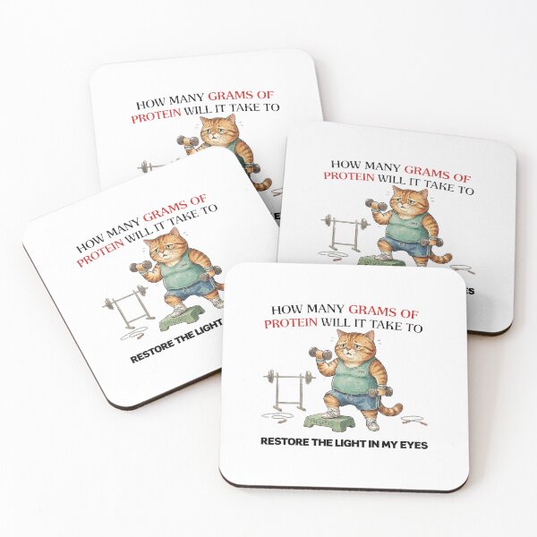 Item preview, How Many Grams Of Protein Will It Take To Restore The Light In My Eyes Cat designed and sold by tessaaxx.