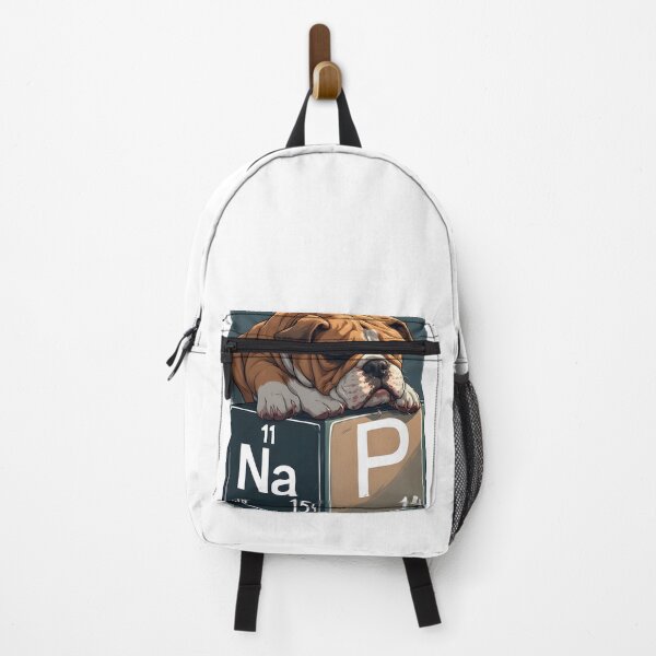 Item preview, Nap Chemistry Pun Bulldog – Periodic Table Science Humor designed and sold by owi-art.