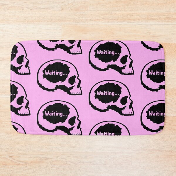 Item preview, Waiting Minimal Skull Digital Anxiety designed and sold by Skulls & Calaveras.