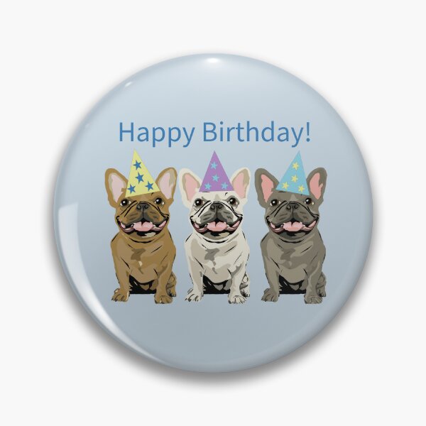 Item preview, Happy birthday! French Bulldog designed and sold by Mountain-Point.