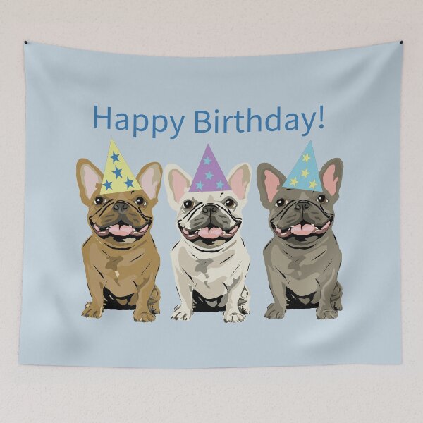 Item preview, Happy birthday! French Bulldog designed and sold by Mountain-Point.