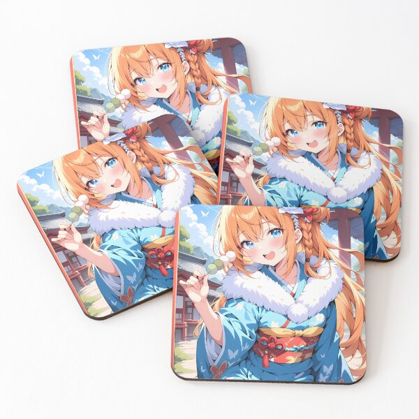 Item preview, Pecorine Princess Connect Cheerful Anime Girl Kimono Butterfly Japan Festival Mood designed and sold by TanglenRabbit.
