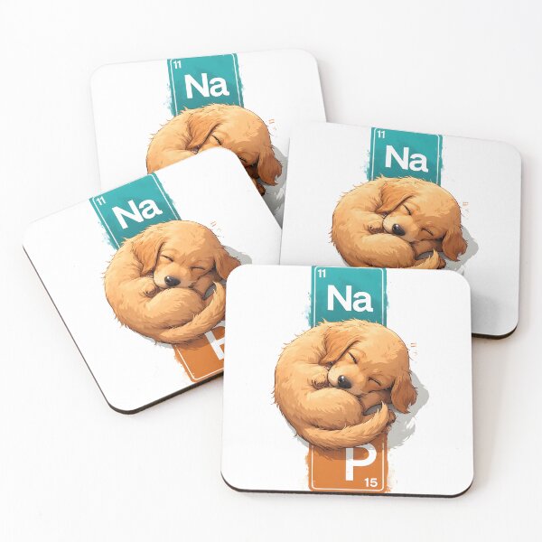 Item preview, Nap Chemistry Pun Golden Retriever – Periodic Table Science Humor designed and sold by owi-art.