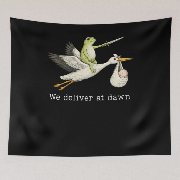 Item preview, We Deliver At Dawn Labor And Delivery Nurse Frog designed and sold by krystalRomanart.