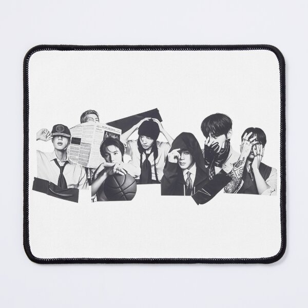 Item preview, BTS OT7 Arirang Collage - Aesthetic Monochrome Portrait designed and sold by moamaxshop.