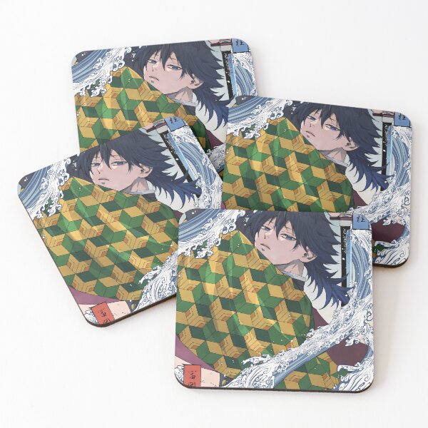 Item preview, Giyu Tomioka Demon Slayer Wave Motif Classic Portrait designed and sold by TanglenRabbit.