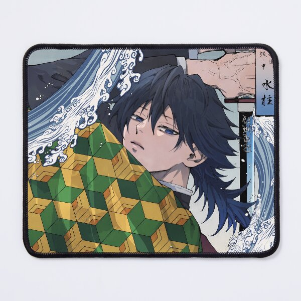 Item preview, Giyu Tomioka Demon Slayer Wave Motif Classic Portrait designed and sold by TanglenRabbit.