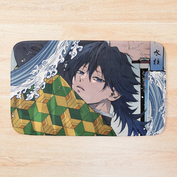 Item preview, Giyu Tomioka Demon Slayer Wave Motif Classic Portrait designed and sold by TanglenRabbit.