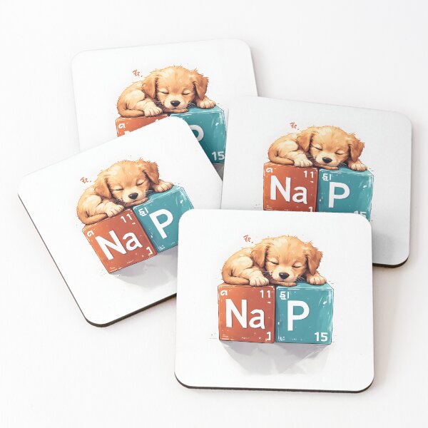 Item preview, Nap Chemistry Pun Golden Retriever – Periodic Table Science Humor designed and sold by owi-art.