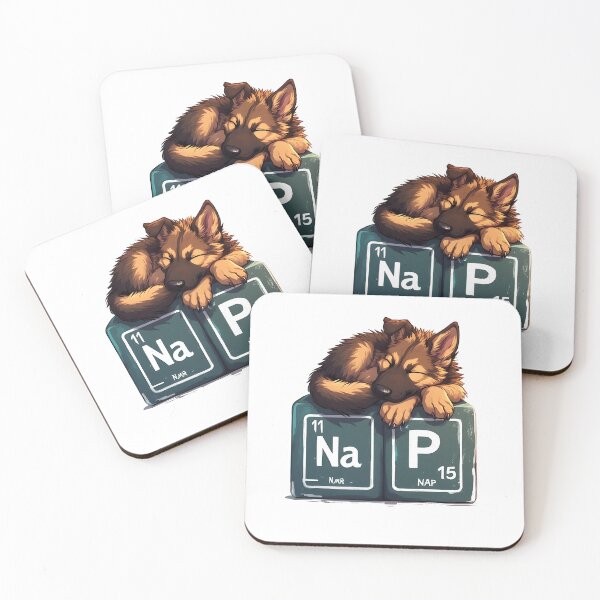 Item preview, Nap Chemistry Pun German Shepherd – Periodic Table Science Humor designed and sold by owi-art.