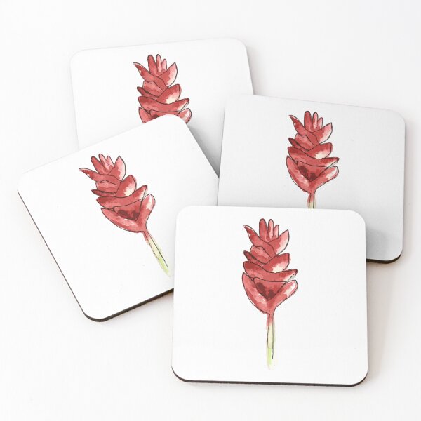 Item preview, Abstract Red Flower Watercolor Ink Nature Sketch  designed and sold by SWSandraWechner.