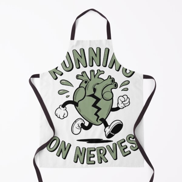 Item preview, Running on Nerves Cartoon Heart Graphic Tee designed and sold by NewUSShop.