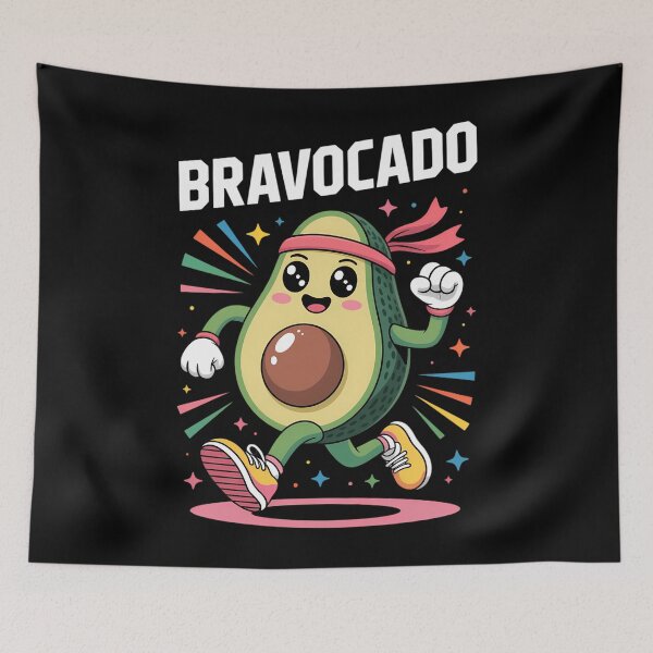 Item preview, Bravocado Running Avocado - Vegan Winner Avocado Pun designed and sold by PunkNation-Arts.