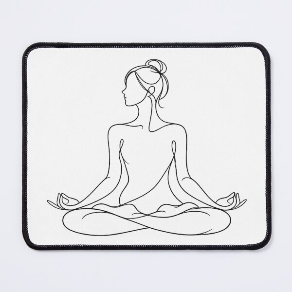 Item preview, Lotus Pose Yoga Minimal Line Art designed and sold by BlairWynne.