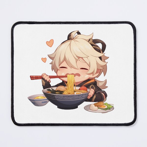Item preview, Bennett Genshin Impact Chibi Ramen Slurp Kawaii Lucky Vibes designed and sold by mildaclairmo.