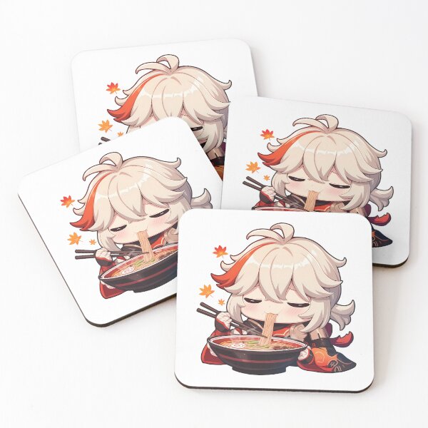 Item preview, Kazuha Genshin Impact Kawaii Chibi Ramen Noodles Slurp designed and sold by mildaclairmo.
