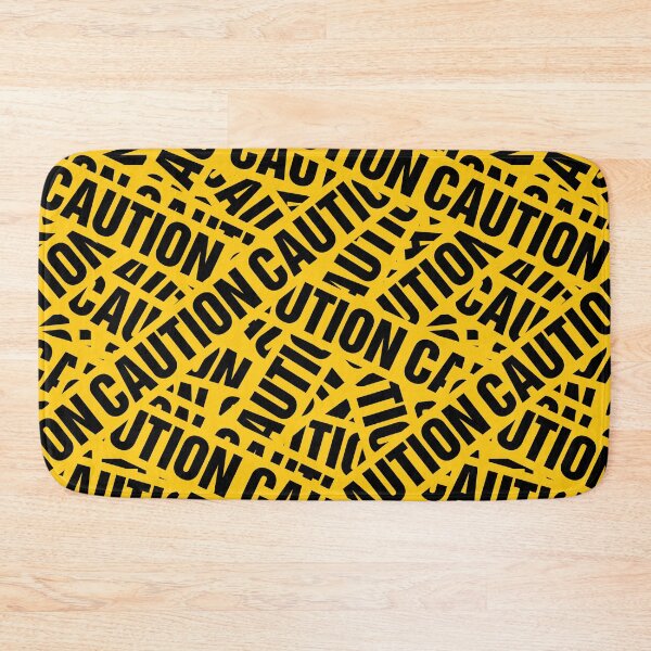 Item preview, Industrial Street Style Caution Tape Pattern designed and sold by Retro Street Studios.
