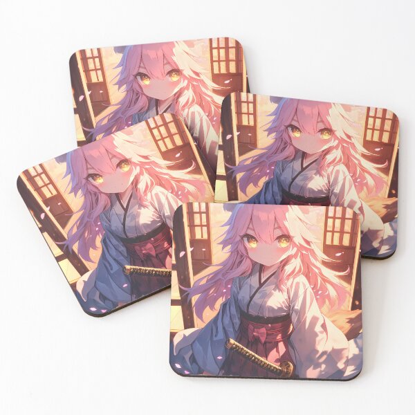 Item preview, Tamamo No Mae Fate Grand Order Fox Ears Kimono Sunset designed and sold by TanglenRabbit.