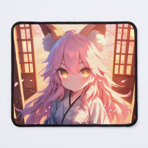 Item preview, Tamamo No Mae Fate Grand Order Fox Ears Kimono Sunset designed and sold by TanglenRabbit.