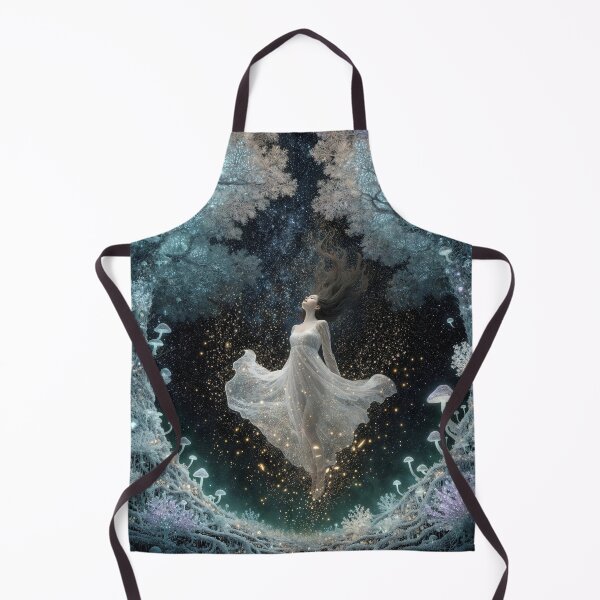 Item preview, Dreamy Girl Floating in Glowing Enchanted Forest designed and sold by MystArt1.