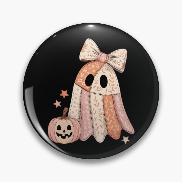 Item preview, Halloween Floral Ghost Coquette Patchwork Spooky Boo designed and sold by PunkNation-Arts.