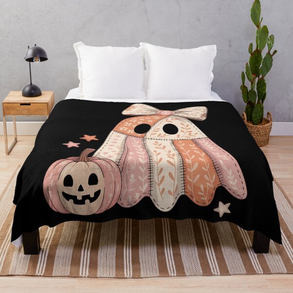 Item preview, Halloween Floral Ghost Coquette Patchwork Spooky Boo designed and sold by PunkNation-Arts.