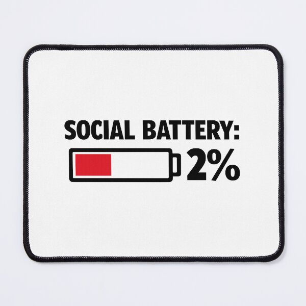 Item preview, Social Battery Minimalist Sticker Low Battery Introvert Humor Design designed and sold by RickE.