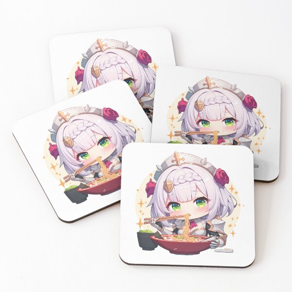 Item preview, Noelle Genshin Impact Chibi Ramen Noodles Cozy Sparkles designed and sold by mildaclairmo.
