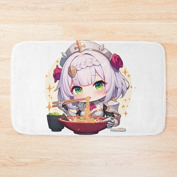 Item preview, Noelle Genshin Impact Chibi Ramen Noodles Cozy Sparkles designed and sold by mildaclairmo.