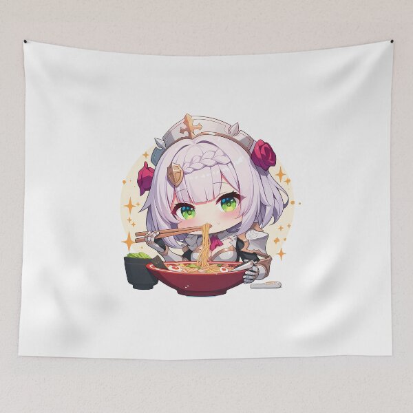 Item preview, Noelle Genshin Impact Chibi Ramen Noodles Cozy Sparkles designed and sold by mildaclairmo.