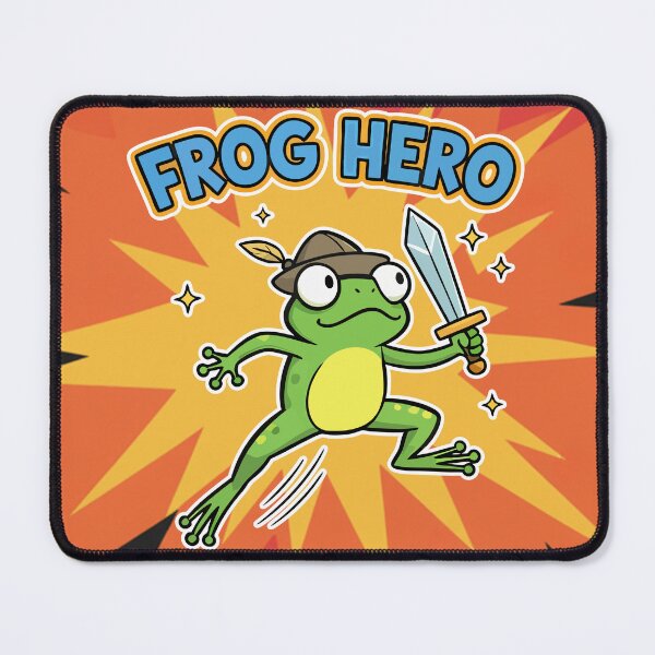 Item preview, Frog Hero Warrior Green Frog Cartoon designed and sold by Taridesign.