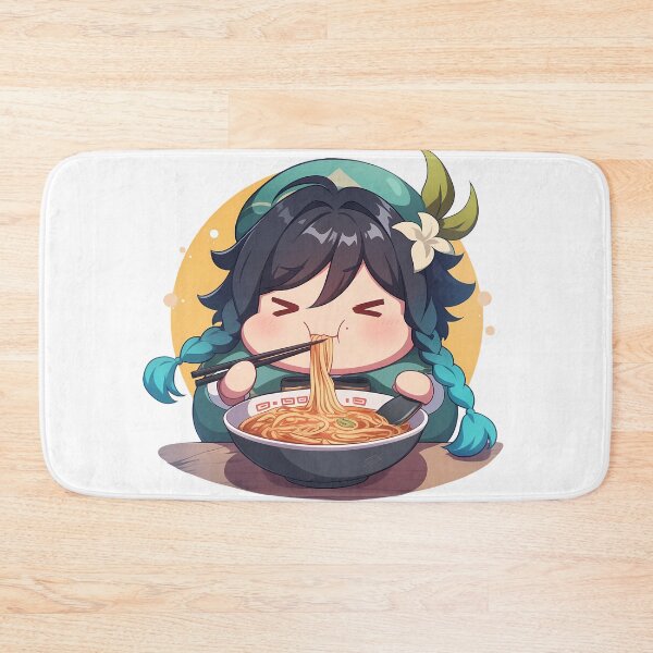 Item preview, Venti Genshin Impact Chibi Ramen Noodles Sparkles Cozy designed and sold by mildaclairmo.