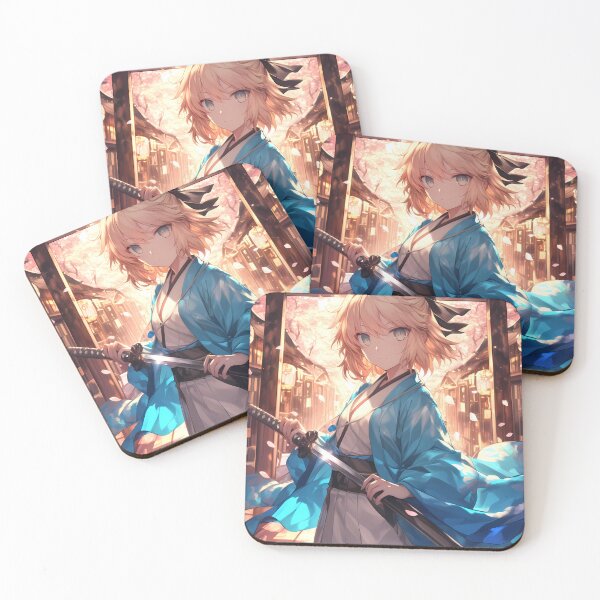 Item preview, Okita Souji Fate Grand Order Blue Kimono Torii Sakura designed and sold by TanglenRabbit.