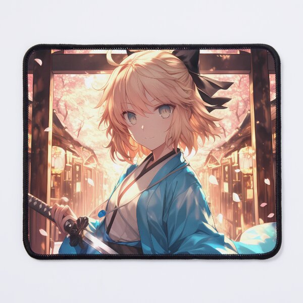 Item preview, Okita Souji Fate Grand Order Blue Kimono Torii Sakura designed and sold by TanglenRabbit.