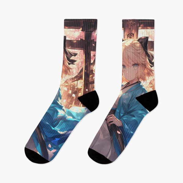 Item preview, Okita Souji Fate Grand Order Blue Kimono Torii Sakura designed and sold by TanglenRabbit.