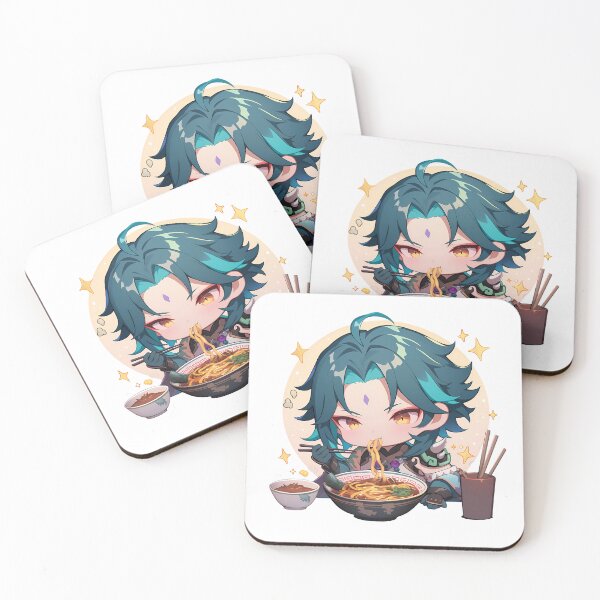 Item preview, Xiao Genshin Impact Chibi Kawaii Ramen Noodles Cozy Mood designed and sold by mildaclairmo.