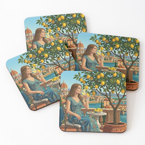 Item preview, Woman drinking lemonade juice in Florence designed and sold by JarahDesign.