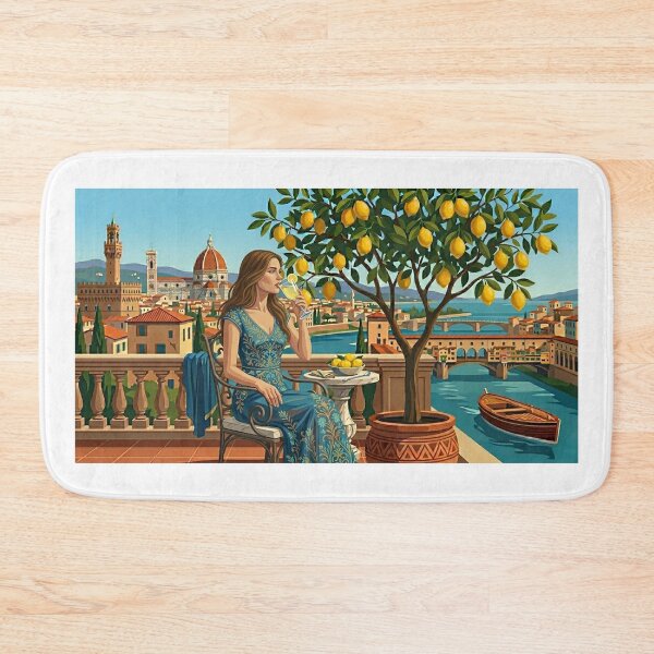 Item preview, Woman drinking lemonade juice in Florence designed and sold by JarahDesign.