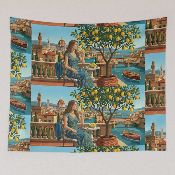 Item preview, Woman drinking lemonade juice in Florence designed and sold by JarahDesign.