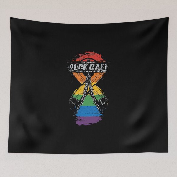 Item preview, Muscular Gay Pride Bodybuilder With Chains Rainbow Art designed and sold by InkDazzle.