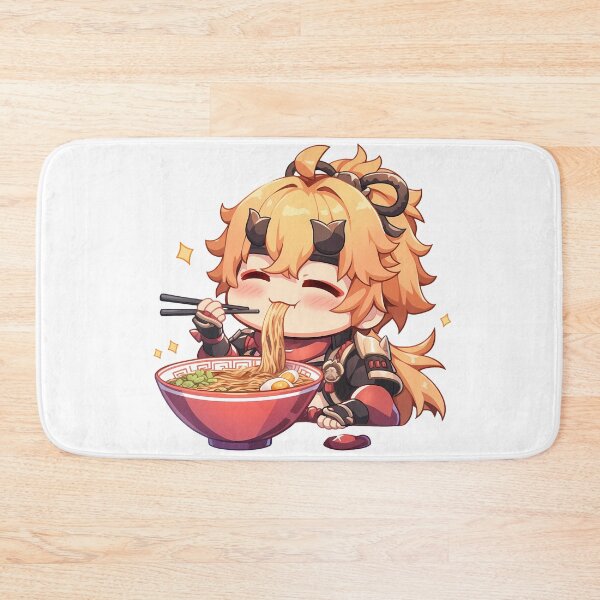 Item preview, Thoma Genshin Impact Warm Kawaii Ramen Chibi Noodle Slurp designed and sold by mildaclairmo.
