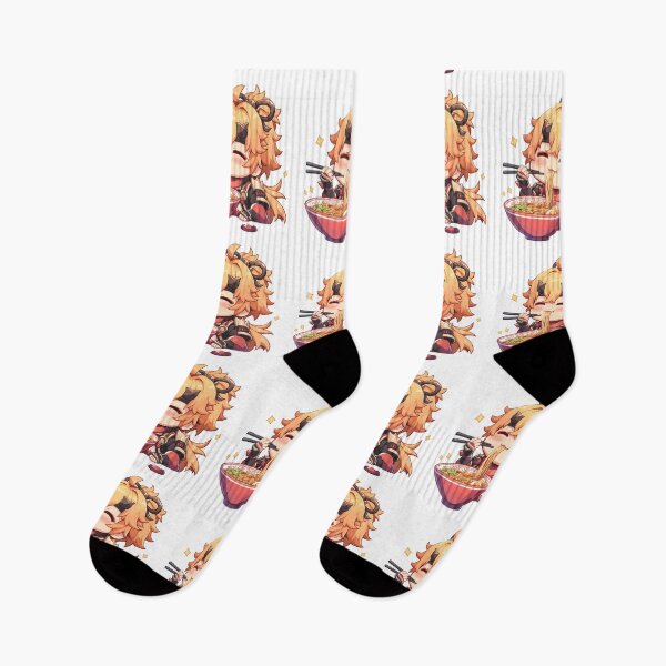 Item preview, Thoma Genshin Impact Warm Kawaii Ramen Chibi Noodle Slurp designed and sold by mildaclairmo.