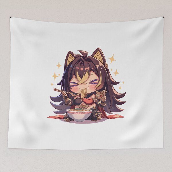 Item preview, Dehya Genshin Impact Chibi Spicy Ramen Power Slurp designed and sold by mildaclairmo.