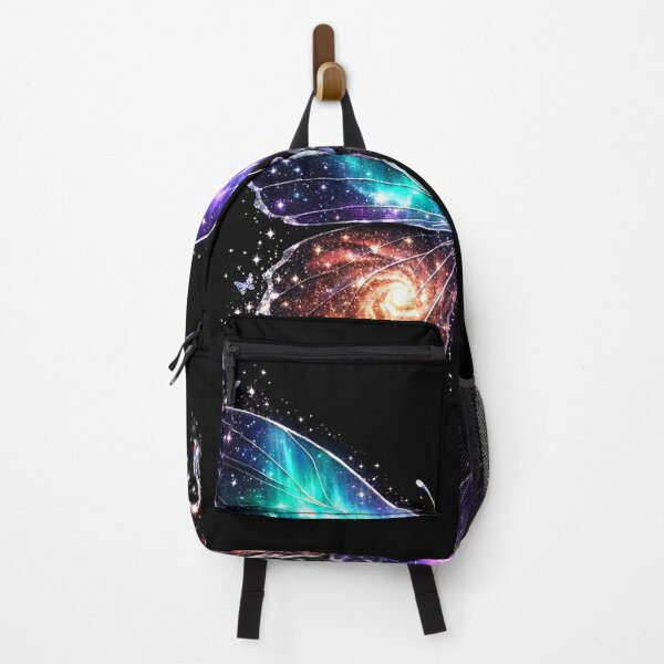 Item preview, Galaxy Butterfly Aurora Wings Cosmic Art Print designed and sold by MystArt1.