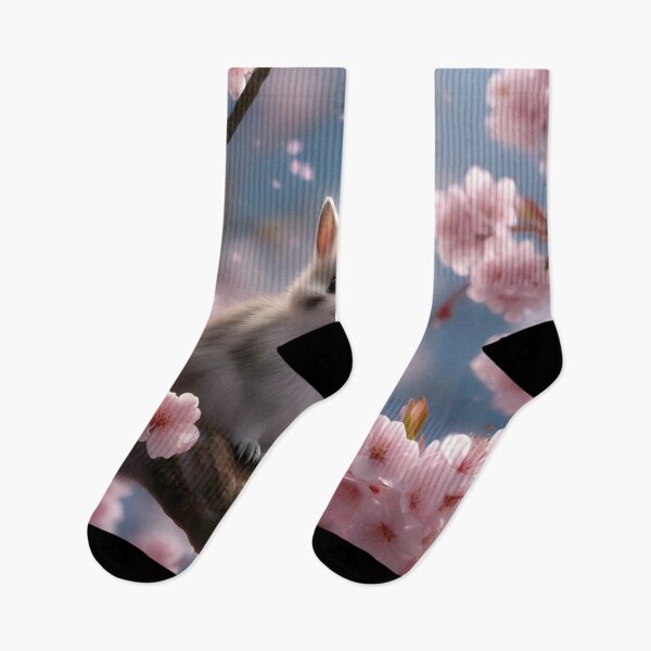 Item preview, Fluffy Baby Squirrel Perched in Cherry Blossoms designed and sold by CASASIS_MERCH.