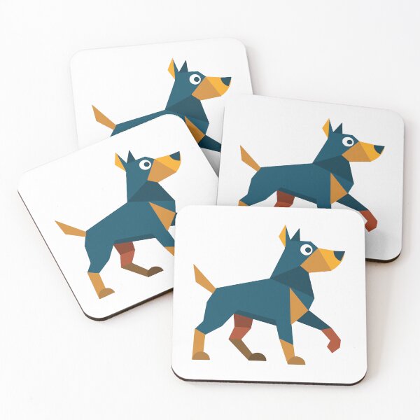 Item preview, Cute Geometric Doberman – Dog Built From Shapes designed and sold by MadeFromShapes.
