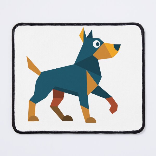 Item preview, Cute Geometric Doberman – Dog Built From Shapes designed and sold by MadeFromShapes.