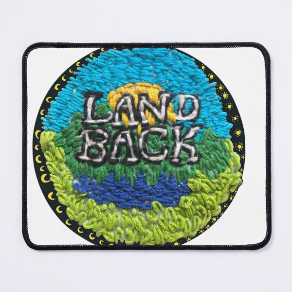 Item preview, land back embroidery designed and sold by emo horse.