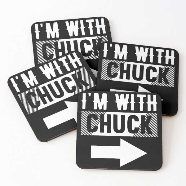 Item preview, Chuck Designs By Akokay I'M With Chuck T-Shirt For Chuck Men Boys Black Small  designed and sold by LouisaOReilly.